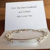 CUSTOMIZED SILVER ENGRAVE NAME BRACELET