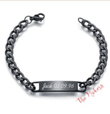 CUSTOMIZED BLACK ENGRAVE NAME BRACELET | Name Braclet | Engraved Name Braclet
